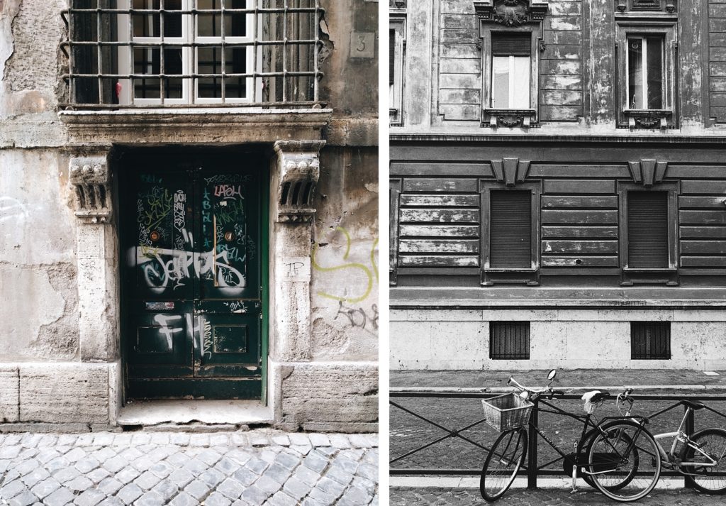 Graffiti and bicycles in Rome