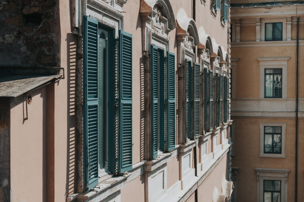 Shuttered windows in Rome