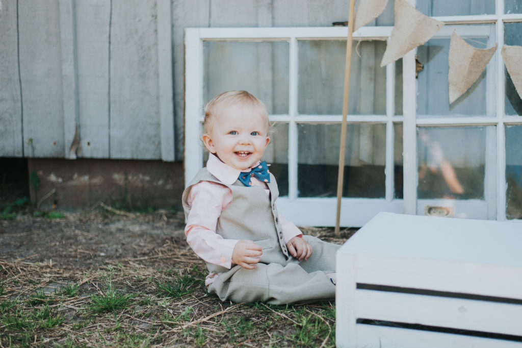 Boy smiling at mini sessions
